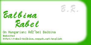 balbina rabel business card